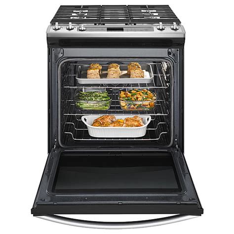 Kenmore 75123 5 8 Cu Ft Slide In Gas Range With True Convection Stainless Steel Sears