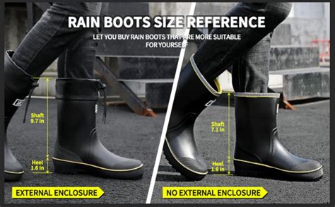 Hsbdnzq Rain Boots For Men Waterproof Mens Rubber Boots With Pvc Unique Design