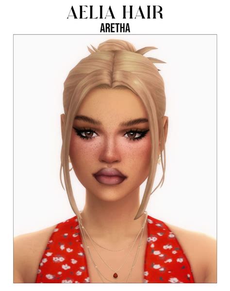 Aelia Set Arethabee In 2024 Sims Hair Sims 4 Body Hair Sims 4