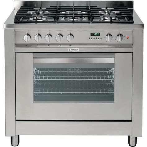 Cuisinière à gaz EG900X S Hotpoint électrique à catalyse en inox