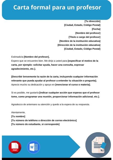 Carta Formal A Presidente Word Pdf