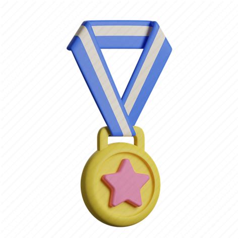 Medal, olympic, reward, prize, award, badge, olympics 3D illustration ...