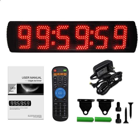 Amazon BESTLED Red Color Portable 5 Inch LED Race Timing Clock For