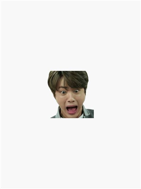 "Jin Funny face " Sticker by Bangtanthings | Redbubble