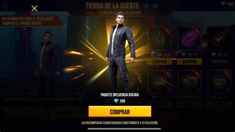 Sacando La Nueva Skin Influencia Oscura Free Fire Tienda De La Suerte