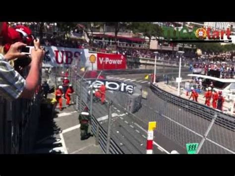 CRASH Formule 1 PASTOR MALDONADO MONAC0 26/05/2013 LIVE AUDIENCE ...