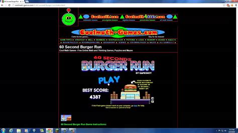 Cool Math Games 60 Second Burger Run 2 - Burger Poster