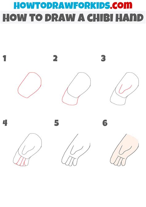 How To Draw A Chibi Hand Easy Drawing Tutorial For Kids