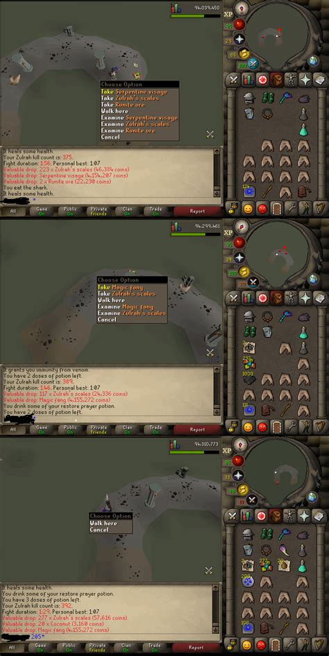 3 Zulrah drops in 18 kills. Not iron btw 'RNG' : r/2007scape