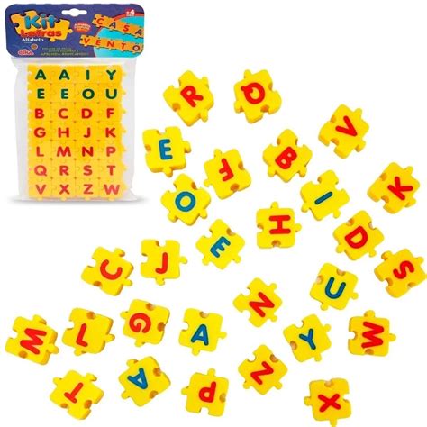 Alfabeto Movel Em Plastico - Alfabeto Móvel Em Plastico encaixável Abc 28 Letras | Shopee Brasil