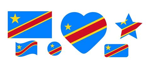 Premium Vector Set Democratic Republic Of The Congo Flags Banners