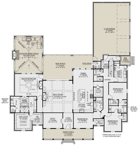 European Plan 3585 Square Feet 4 Bedrooms 45 Bathrooms 4534 00094