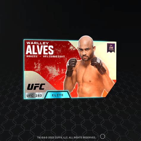 Warlley Alves Ufc Event Set Elite Nft For Sale