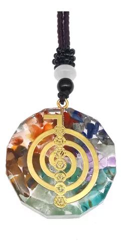 Collar 7 Chakras Orgonita Cuarzo Reiki Chacras Espiritual Meses Sin