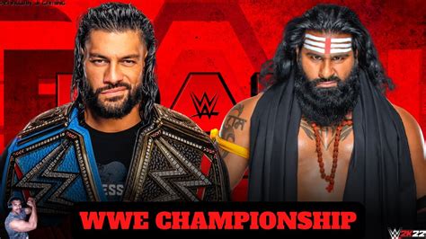 Veer Mahaan Vs Roman Reigns Wwe Championship Wwe Raw Wwe K