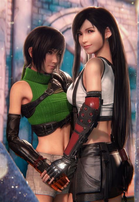 Tifa Lockhart And Yuffie Kisaragi Final Fantasy And More Drawn By