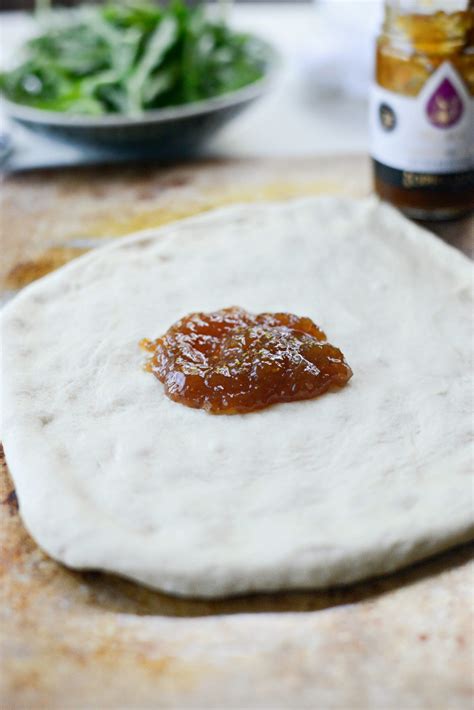 Fig Jam Prosciutto Pizza With Parmesan And Arugula Simply Scratch