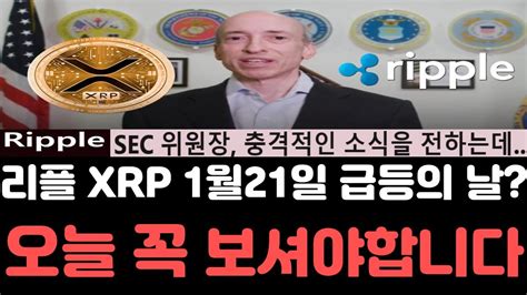 리플전망 리플 Sec와의 소송 강제명령 승인됐다 Sec위원장 해임 소식까지 오늘 영상은 꼭 보셔야합니다 리플전망 리플