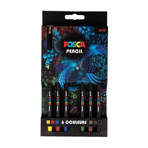 Posca Pencil Kleurpotloden Set Van 6 Potloden Suitup Art Supplies