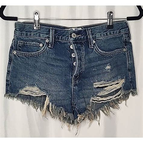 Free People We The Free People Cut Off Distressed Denim Shorts Grailed