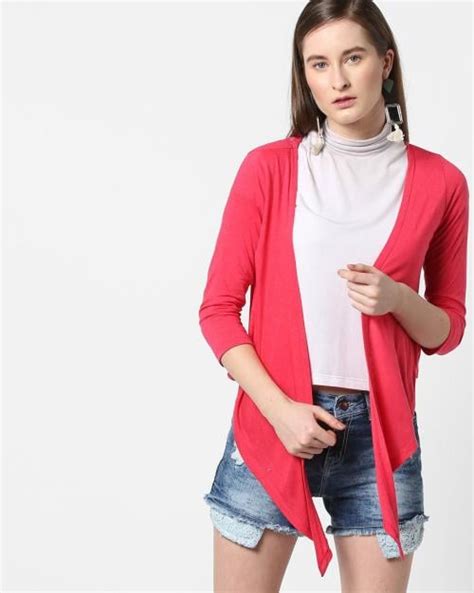 Open Front Shrug With Dipped Hemline JioMart