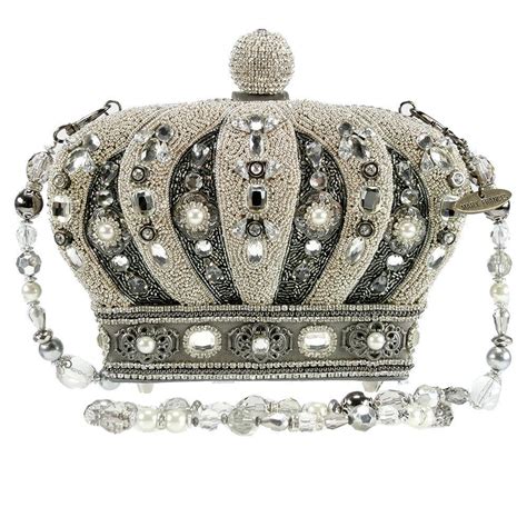 Mary Frances Handbag Crowning Glory Queen Crown Beaded Jeweled Shoulder