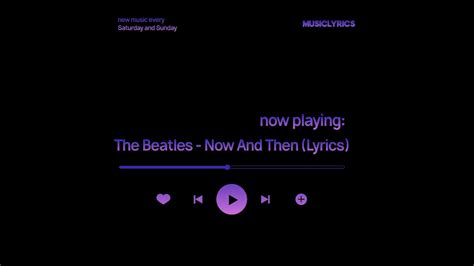 The Beatles - Now And Then (Lyrics) - YouTube