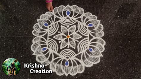 Margazhi Madham Special Kolam Easy Padi Kolam With 5x3 Dot