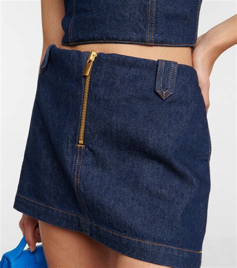 Magda Butrym Mid Rise Denim Miniskirt Magda Butrym