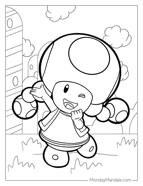 24 Toad Coloring Pages Free Pdf Printables