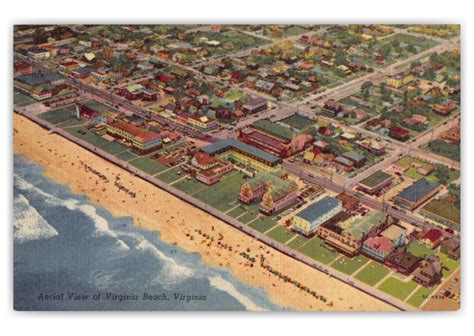 Virginia Beach Virginia Aerial View | Vintage & Antique Postcards 🗺 📷 🎠 ...