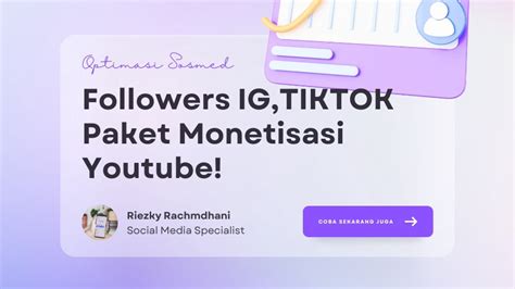 Jasa Optimasi Sosial Media Paket Monetisasi Youtube Jam Tayang