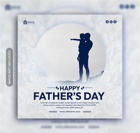 Premium Psd Fathers Day Social Media Instagram Post Template