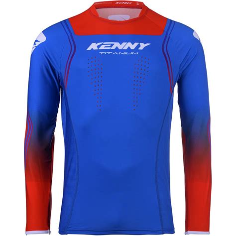 Maillot Cross Titanium Kenny Bleu Rouge Moto Axxe Fr Maillot Cross