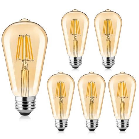 Żarówka E27 Led Filament 4w 400lm 35w St64 Ciepła Ozdobna Amber Savineo