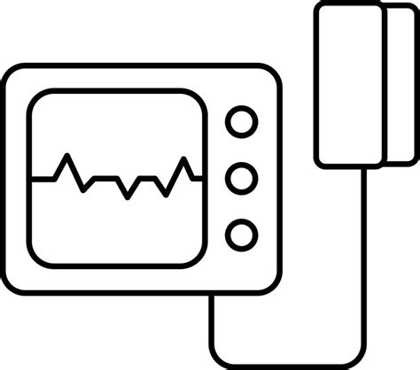 Electronic Blood Pressure Machine Icon In Line Art 24197045 Vector Art