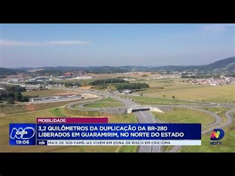 BR 280 trecho de 3 2 quilômetros é liberado em Guaramirim