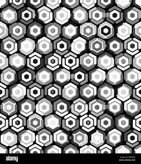 Contemporary Honeycomb Geometric Pattern Repeated Hexagon Ornament