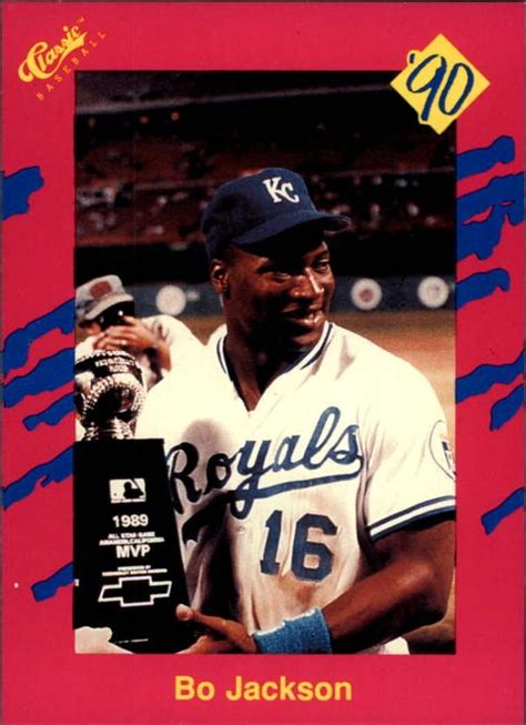 Bo Jackson Baseball Card Kansas City Royals 1990 Classic Update T25