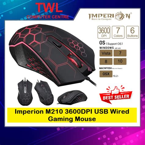 Imperion M210 3600DPI USB Wired Gaming Mouse Lazada