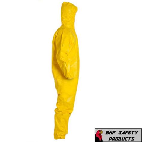 Dupont Tychem Tyvek Qc S Yellow Coverall Chemical Hazmat Suit Each