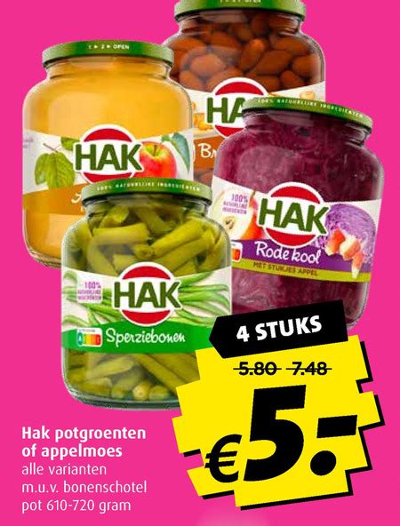 Hak Appelmoes Groenteconserven Folder Aanbieding Bij Boni Details