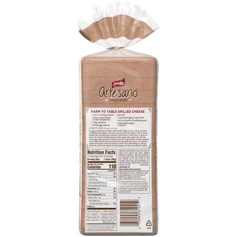 Sara Lee Artesano Original Flavor Bakery Bread (20 oz) - Instacart