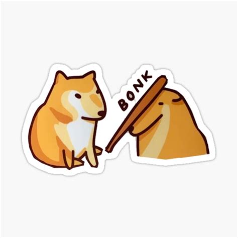 "BONK Dog Meme funny" Sticker for Sale by Lion9u9 | Redbubble