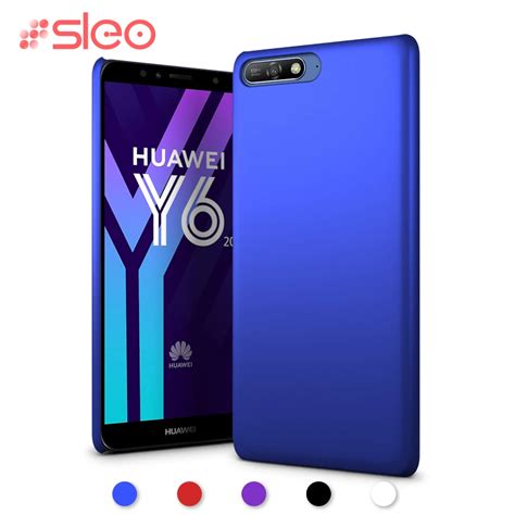 Sleo For Huawei Y6 Case 2018 Ultra Thin Matte Plastic Back Cover For