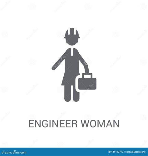 Engineer Woman Icon. Trendy Engineer Woman Logo Concept on White Stock ...