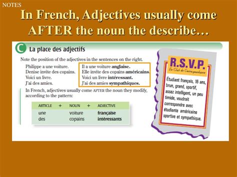 Adjective Before Or After Noun French