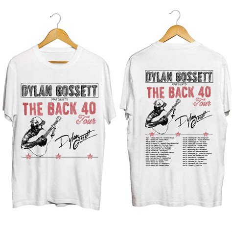 Dylan Gossett The Back Tour Tshirt Dylan Gossett Fan Shirt