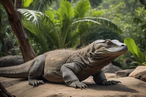 Premium Photo Komodo Dragon In The Beautiful Nature Habitat On The