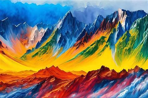 Abstract Mountain Painting Stock Photos, Images and Backgrounds for ...